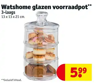 Kruidvat Watshome glazen voorraadpot aanbieding