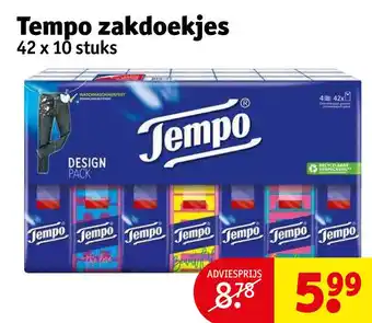 Kruidvat Tempo zakdoekjes aanbieding