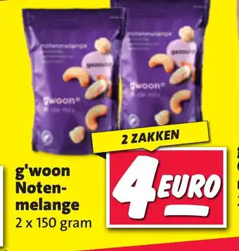 Nettorama G'woon Noten-melange 2 x 150 gram aanbieding