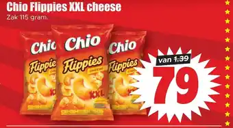 Dirk Chio Flippies XXL cheese 115 gram aanbieding