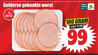 Dirk Gelderse gekookte worst 100 gram aanbieding