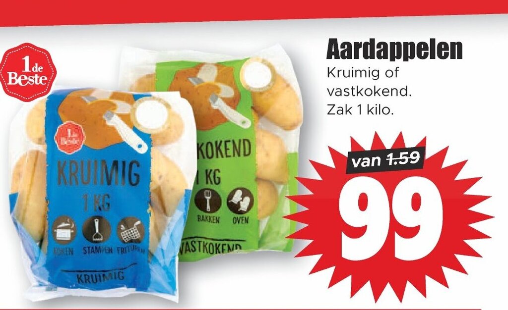 Aardappelen 1 kilo aanbieding bij Dirk