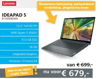 Informatique Lenovo Ideapad 5 81YMOOB2MH aanbieding