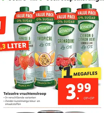 Lidl Teisseire vruchtensiroop aanbieding