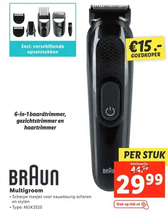 Lidl Braun multigroom aanbieding