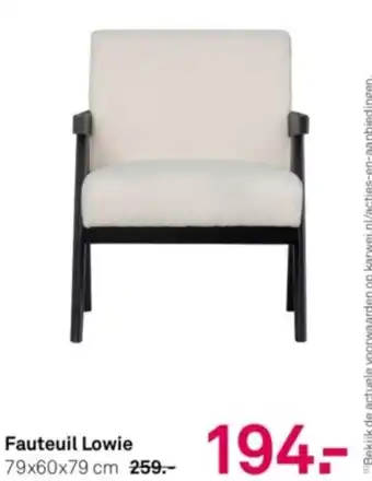 Karwei Fauteuil Lowie 79 x 60 x 79 cm aanbieding