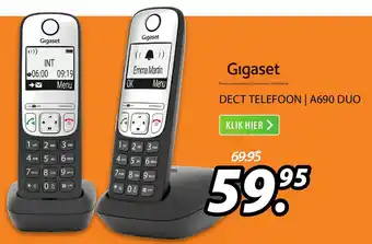 Expert Gigaset Dect-telefoon | A690 DUO aanbieding