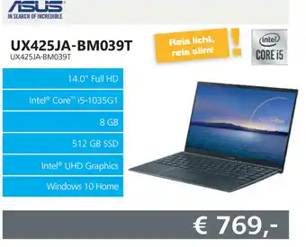 Informatique Asus UX425JA-BM039T aanbieding