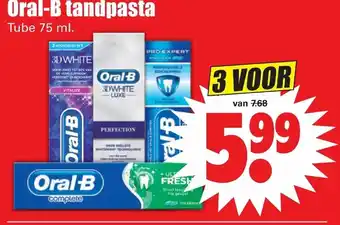 Dirk Oral-b tandpasta 75 ml aanbieding