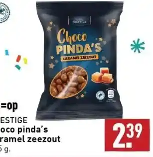 ALDI Choco pinda's karamel zeezout 225 g. aanbieding