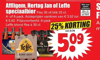 Dirk Affligem, hertog jan of leffe speciaalbier aanbieding