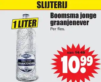 Dirk Boomsma jonge graanjenever 1 Liter aanbieding