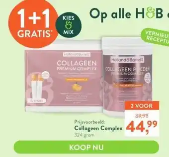 Holland & Barrett Collageen complex aanbieding