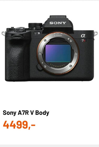 Kamera Express Sony a7r v body aanbieding