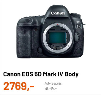 Kamera Express Canon eos 5d mark iv body aanbieding