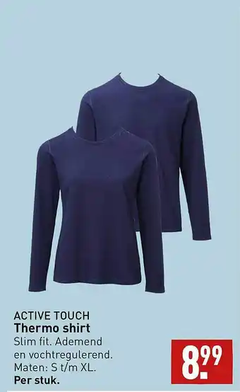 ALDI Active touch thermo shirt aanbieding