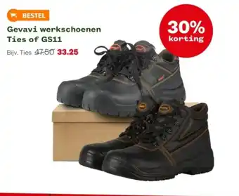 Welkoop Gevavi werkschoenen ties of GS11 aanbieding