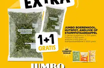 Jumbo Jumbo boerenkool, hutspot, andijvie of stamppotaardappel 300g 1+1 gratis aanbieding