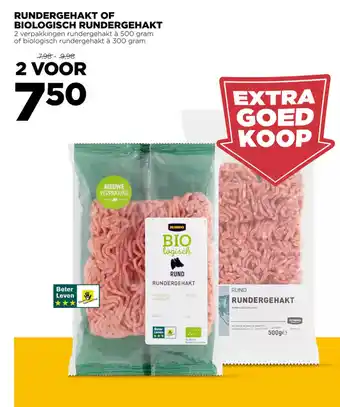 Jumbo Rundergehakt of biologisch rundergehakt 500g aanbieding