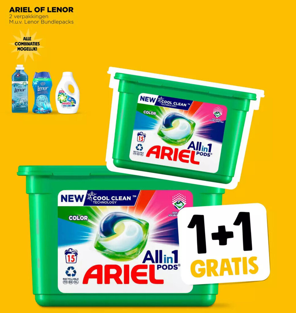 Ariel Of Lenor 1 1 Gratis Aanbieding Bij Jumbo