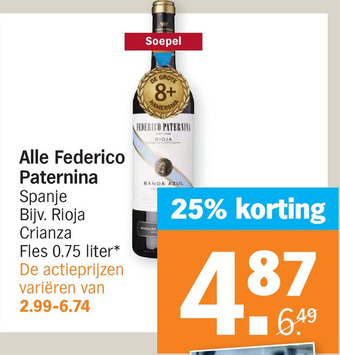 Albert Heijn Alle Federico Paternina aanbieding