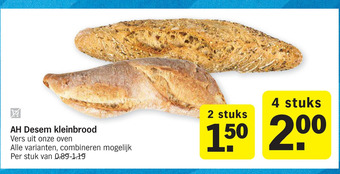 Albert Heijn AH Desem kleinbrood aanbieding