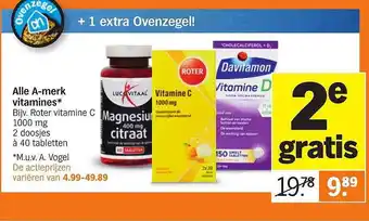 Albert Heijn Alle a-merk vitamines aanbieding