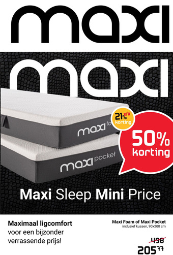 Beddenreus Maxi Sleep Mini PriceMaxi Sleep Mini Price aanbieding