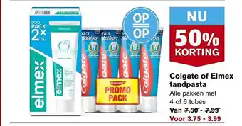 Hoogvliet Colgate of elmex tandpasta aanbieding