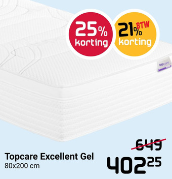 Beddenreus Topcare Excellent Gel aanbieding