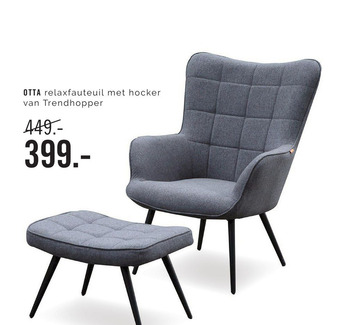 Eijerkamp Trendhopper Otta Fauteuil Grijs aanbieding