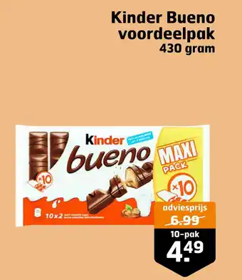 Trekpleister Kinder bueno voordeelpak aanbieding