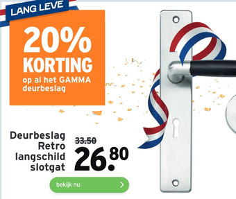 GAMMA Deurbeslag Retro langschild slotgat aanbieding