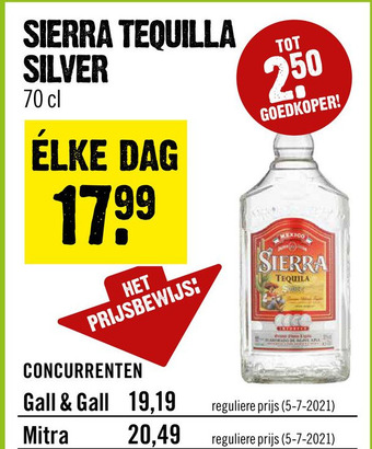 Dirck 3 SIERRA TEQUILLA SILVER aanbieding