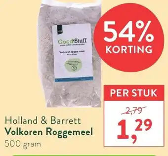 Holland & Barrett Holland & Barrett Volkoren Roggemeel 500g aanbieding