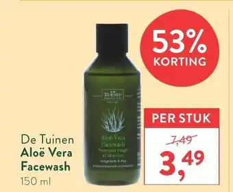 Holland & Barrett De Tuinen Aloe Vera Face Wash 150ml aanbieding