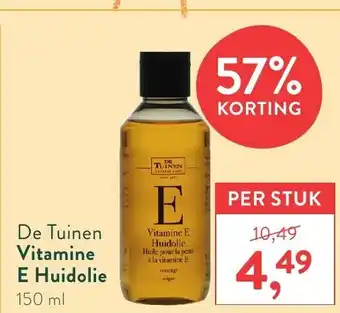 Holland & Barrett De Tuinen Vitamine E Huidolie 150ml aanbieding