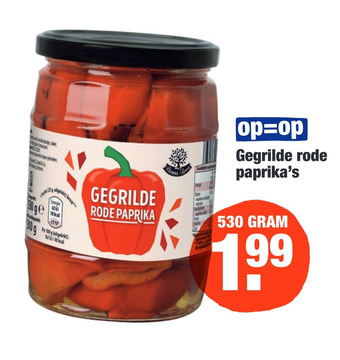 ALDI Gegrilde rode paprika's aanbieding