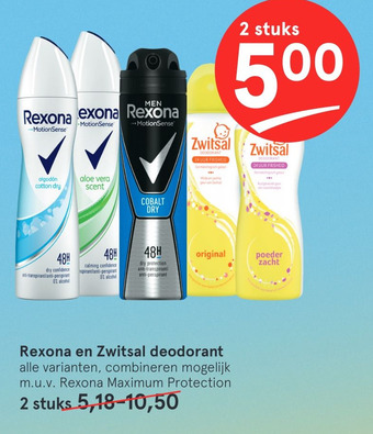 Etos Rexona en Zwitsal deodorant aanbieding