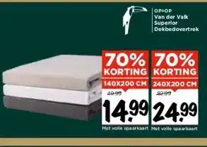 Vomar Voordeelmarkt Van der valk con superior dekbedovertrek aanbieding