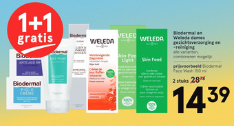 Etos Biodermal en Weleda dames gezichtsverzorging en -reiniging aanbieding