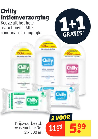 Kruidvat Chilly intiemverzorging aanbieding