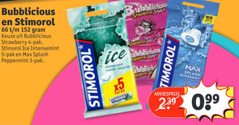 Kruidvat Bubblicious en Stimorol aanbieding