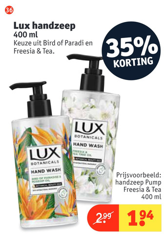 Kruidvat Lux handzeep aanbieding