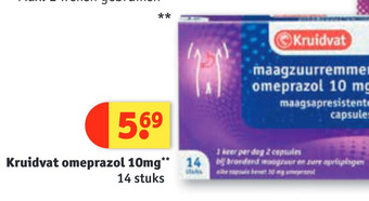 Kruidvat Kruidvat omeprazol 10mg aanbieding