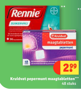 Kruidvat Kruidvat pepermunt maagtabletten aanbieding