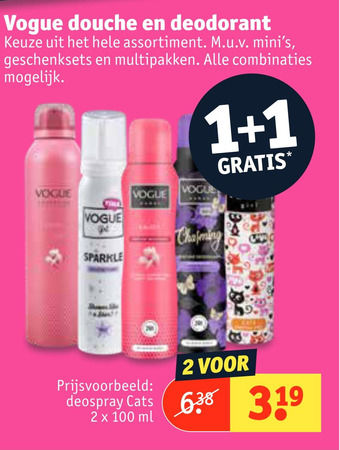 Kruidvat Vogue douche en deodorant aanbieding