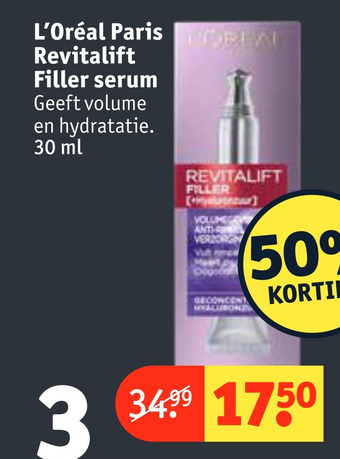 Kruidvat L'Oréal Paris Revitalift Filler serum aanbieding