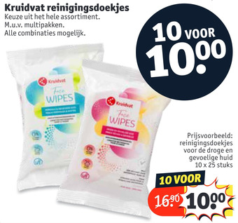 Kruidvat Kruidvat reinigingsdoekjes aanbieding