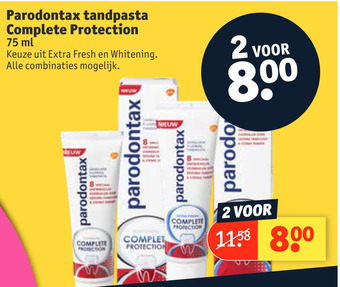 Kruidvat Parodontax tandpasta Complete Protection aanbieding